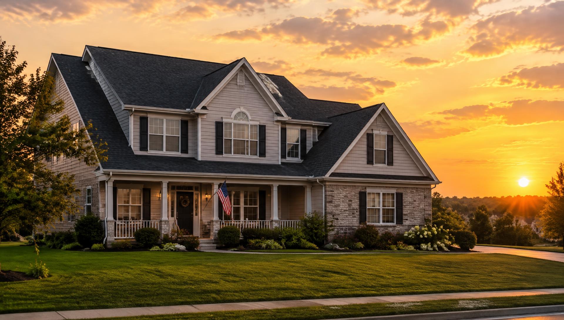 American home with a restored shingle roof